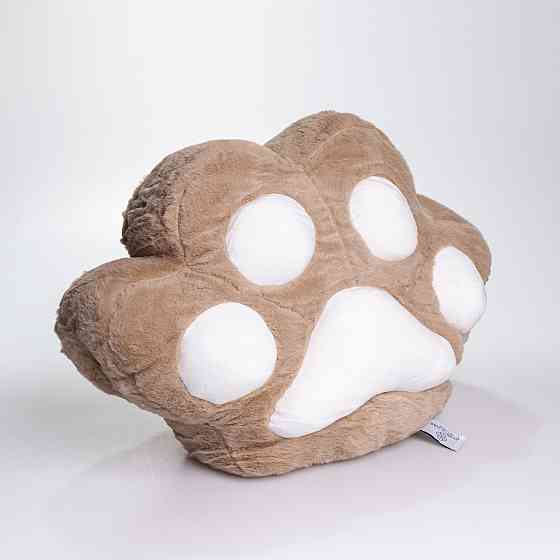 Плюшева подушка-плед "Лапка" 3 в 1, коричнева Київ