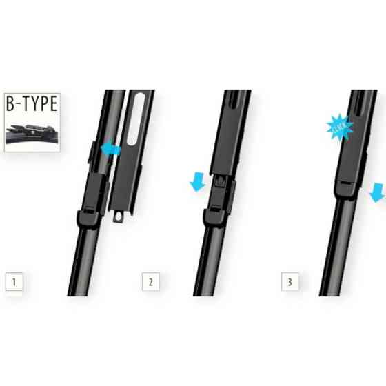Щетки oximo модельные безкаркасные (к-т 2шт) b-type 600 + 500 мм дворника Мукачево