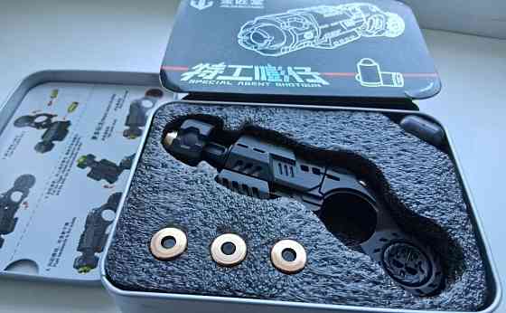 Новинка!Металлический стреляющий пистолет-спиннер-антистресс. Харьков