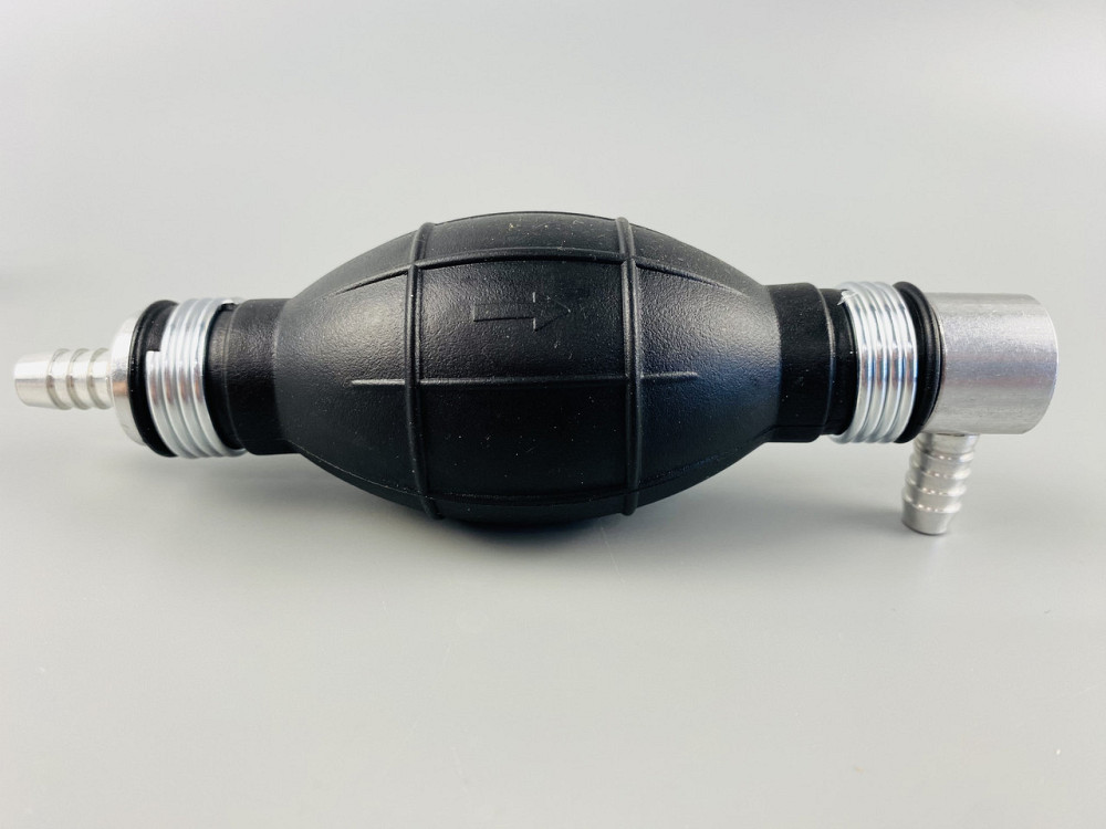 Ручний насос для перекачування рідини з клапаном масло-бензостійка гума алюмінієві наконечники d=8 мм Мукачево - фото 6