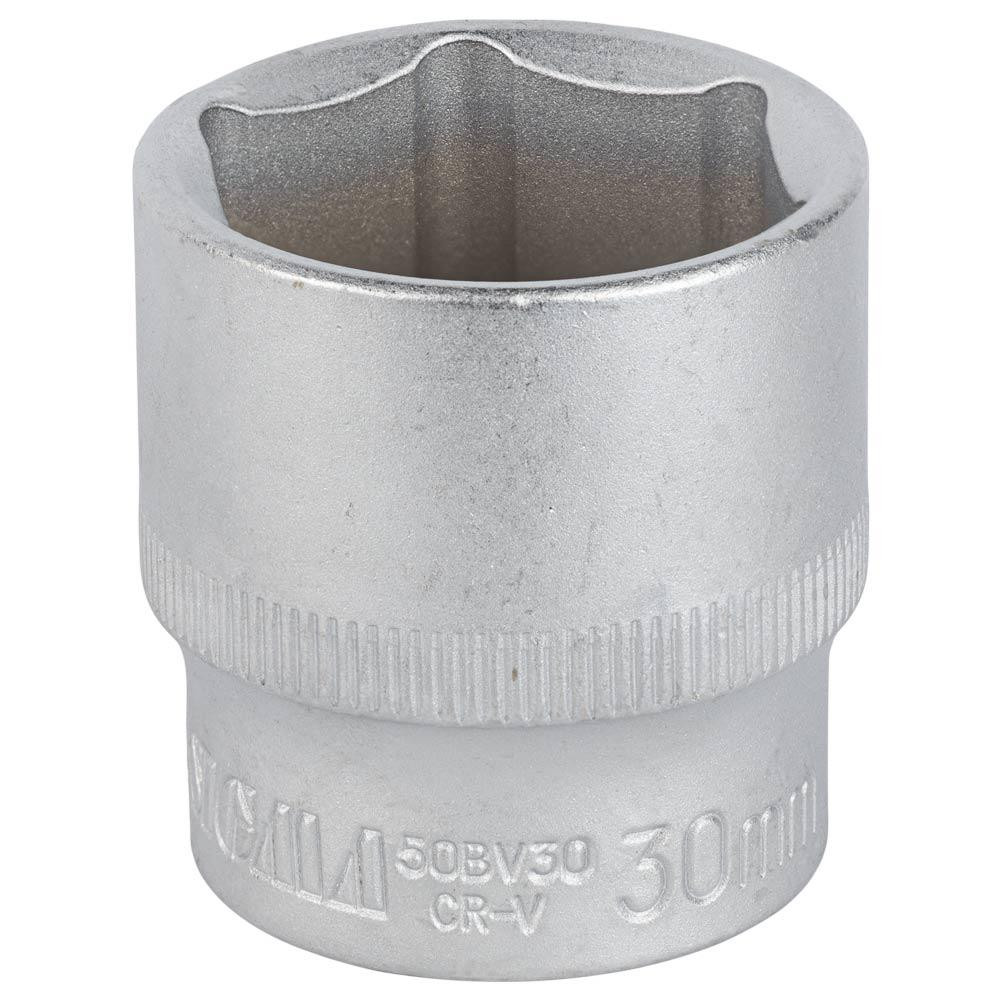 Насадка шестигранна коротка 1/2" 30 мм CrV mid SIGMA (6071301) Київ - фото 1