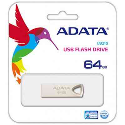 USB флеш накопичувач ADATA 64GB UV210 Metal Silver USB 2.0 (AUV210-64G-RGD) Вінниця