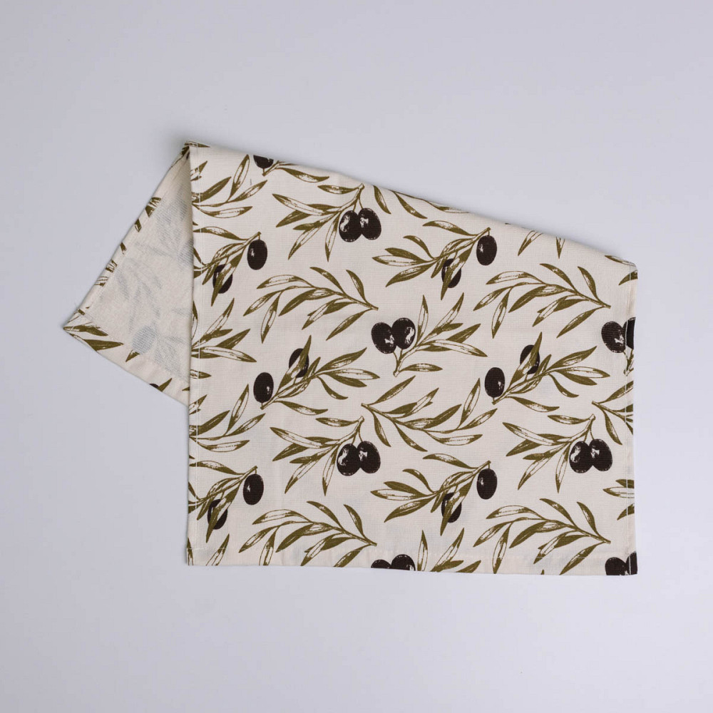Махровий кухонний рушник Оливки 40х60 см 300г/м2 GM Textile (Бежевий) Суми - фото 1