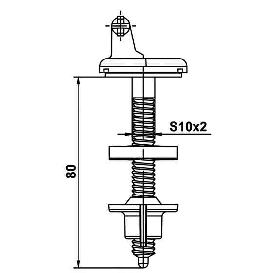 Набір для кріплення сидіння/кришки унітазу Zerix NKTS-04 (ZX5591) Київ