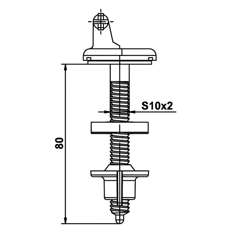 Набір для кріплення сидіння/кришки унітазу Zerix NKTS-04 (ZX5591) Київ - фото 2