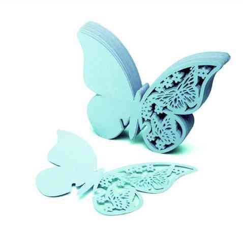 Карточки для гостей Бабочки 10 штук 8 на 9 см бирюзовый Киев