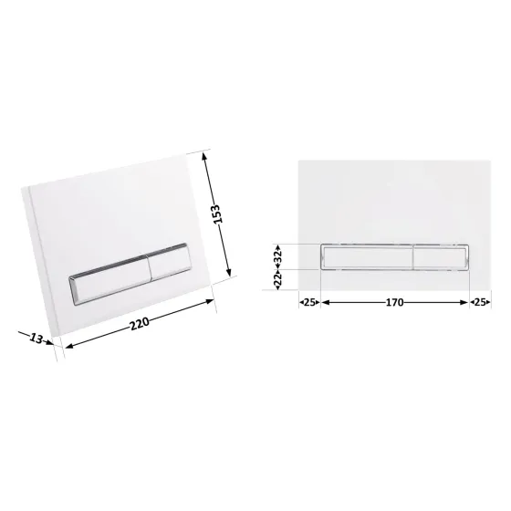 Панель змиву для унітаза Qtap Nest QT0111M08V1384W Київ