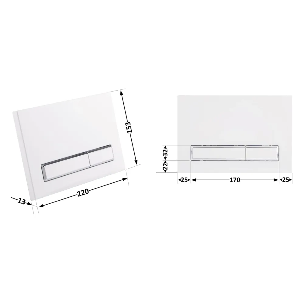 Панель змиву для унітаза Qtap Nest QT0111M08V1384W Київ - фото 2