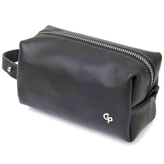 Шкіряна косметичка для чоловіків GRANDE PELLE 11507 Чорний Київ