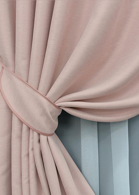 Комплект готових штор VR-Textil Блекаут двосторонній Eclipsе № 1793ш Пудровий 125х270 см 2 шт (39-962) Київ - фото 5