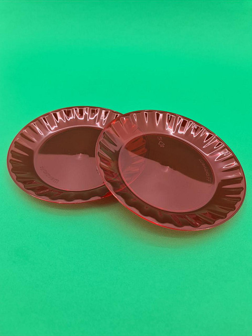 Десертна склоподібна тарілка розмір 16см Червона (10 шт) Харків - фото 1
