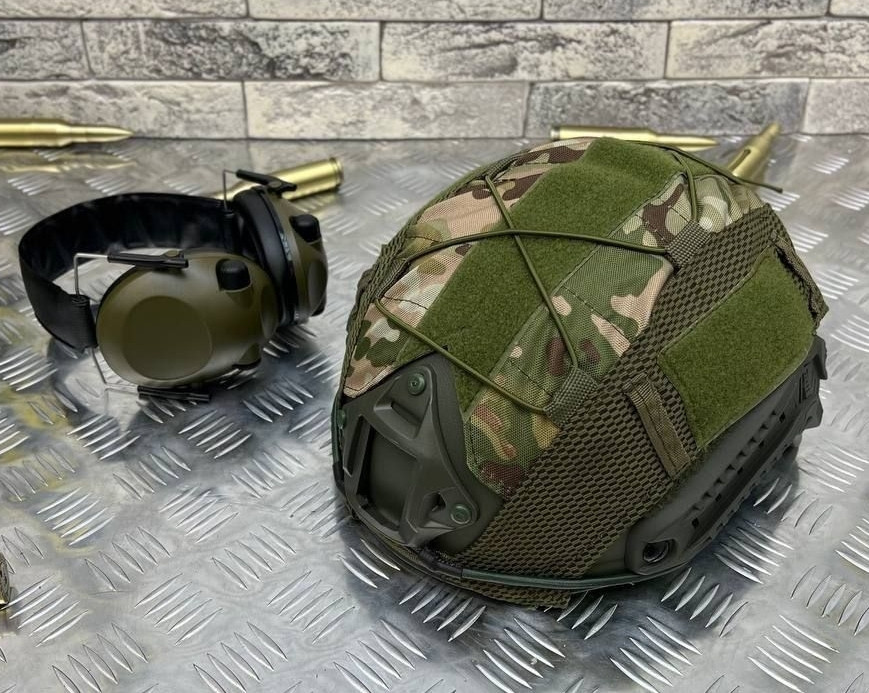 Тактический комплект шлем Fast + кавер + наушники S6 Винница - изображение 2