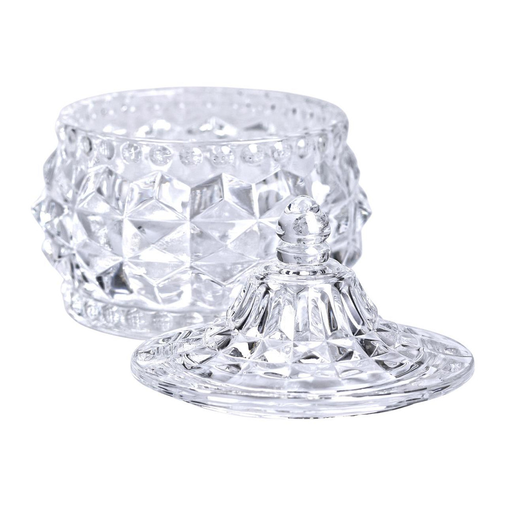 Yiwu Цукерниця скляна з кришкою кругла Ø 8 см HP-YH-3 Киев - изображение 3