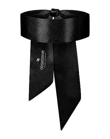 Атласна пов’язка маска Obsessive Blindfold black One size, чорна Sex Aura Київ