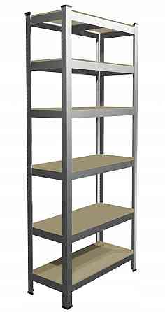 Стелаж металевий 222x110x50, 6 полиць (сірий) Київ