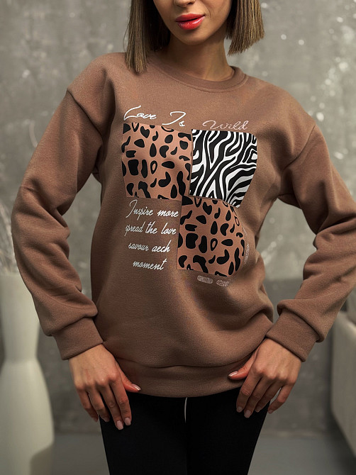 Теплий жіночий світшот "Savage" | Норма і батал Київ - фото 10