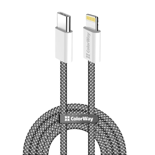 Кабель USB PD Type-C/Lightning ColorWay CW-CBPDCL068-BK 27W 2м чорний Житомир