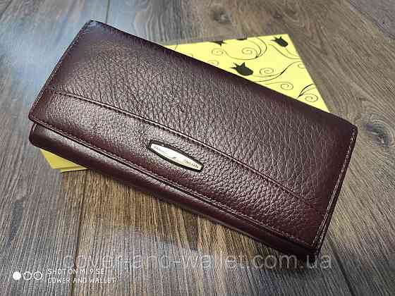 Класичний бордовий жіночий гаманець із натуральної шкіри Tailian 826 Київ