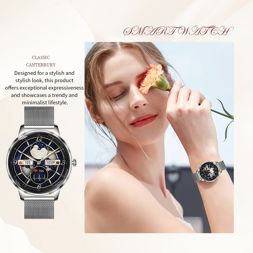 Розумний смарт-годинник Smart Brilliant Slim Silver (2 ремінці) Вінниця - фото 15