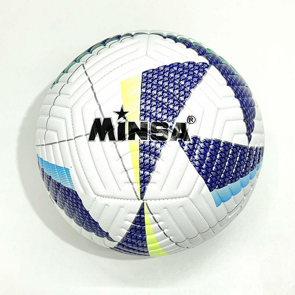 М'яч футбольний розмір 5 400-420г TPE термопластичний еластомер Біло-синій (MS 4295) Чернігів - фото 6