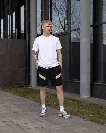 Мужские черные шорты прямого кроя весна/лето Pobedov Hype Киев