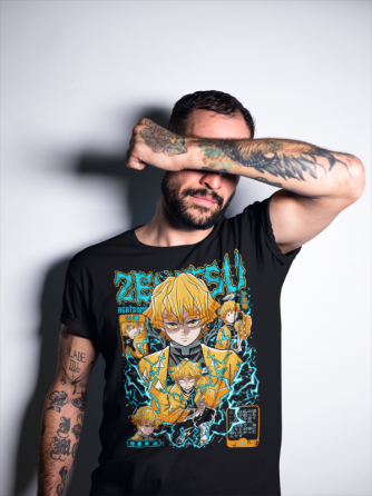 Футболка з аніме принтом Вбивця демонів оверсайз (S/M/L) Чорний AnimeJ0181 Дніпро