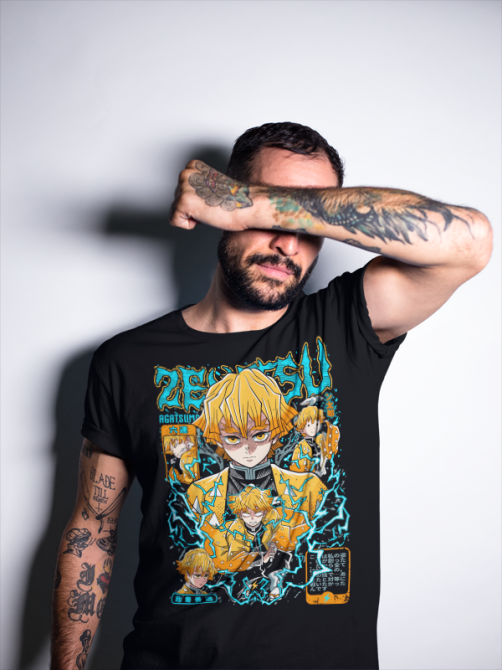 Футболка з аніме принтом Вбивця демонів оверсайз (S/M/L) Чорний AnimeJ0181 Дніпро - фото 3