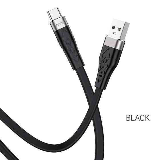 Кабель HOCO X53 USB to Type-C 3A, 1m, silicone, aluminum connectors, Black Київ