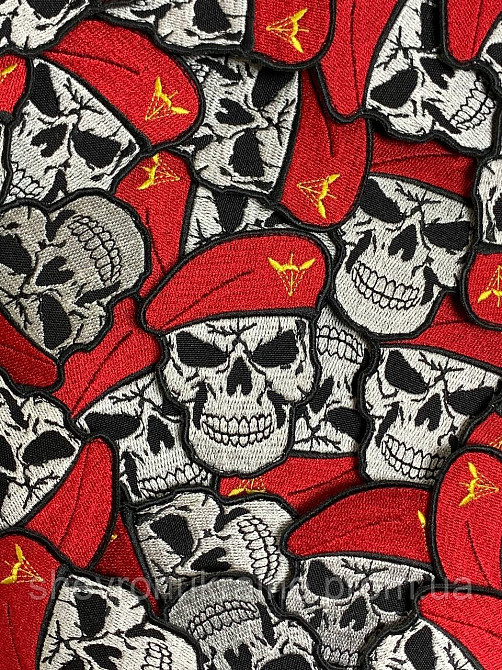 Шеврон череп ДШВ (Форма контурная. На липучке) Размер 8x6см Киев - изображение 5