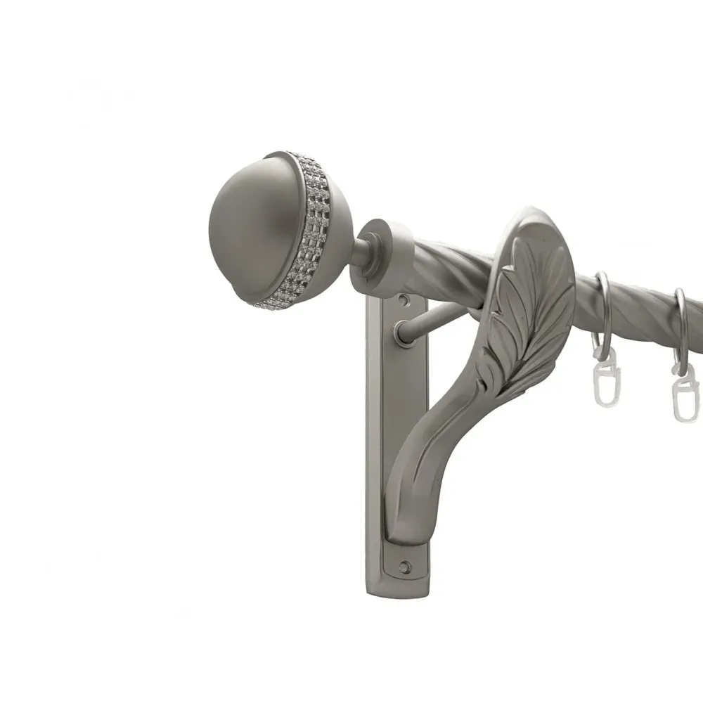 Карниз Orvit Авея металевий однорядний ретро скручена труба кільце металеве Сатин 25 мм 160 см (00-00021855) Львів - фото 1