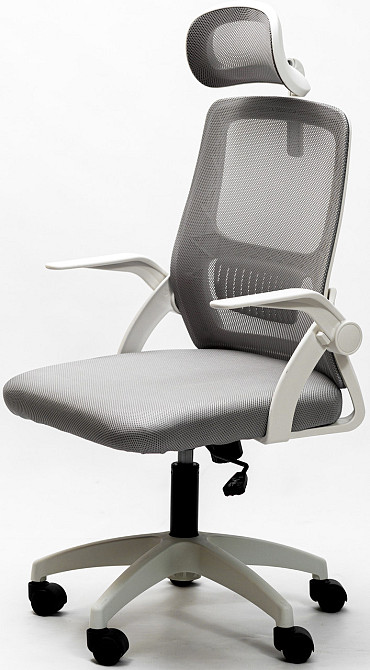Кресло офисное Diego ErgoFlex сетка бело-серое Киев - изображение 2