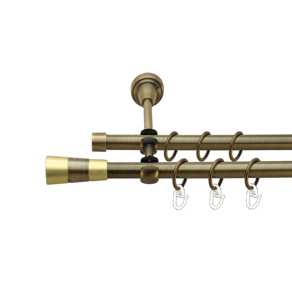 Карниз Orvit Валео металевий дворядний відкритий Антик 16\16 мм 200 см (7318507) Львов - изображение 1