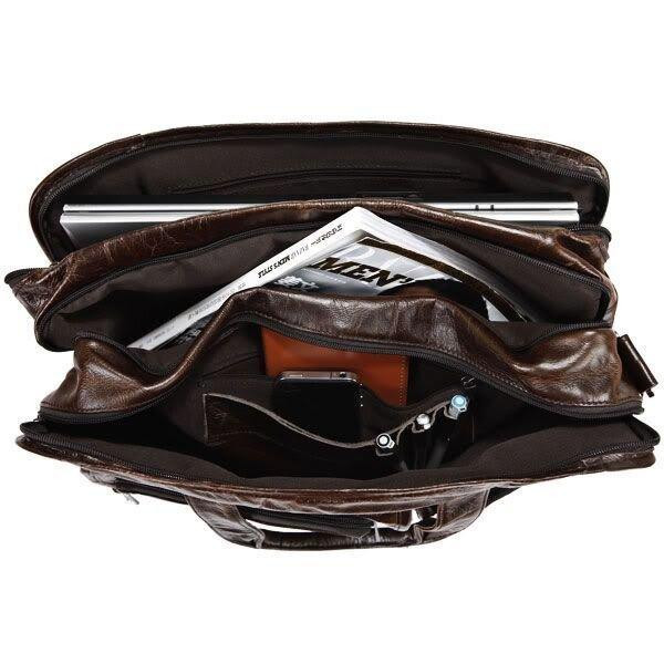 Сумка мужская Vintage 14056 Коричневая Киев - изображение 9