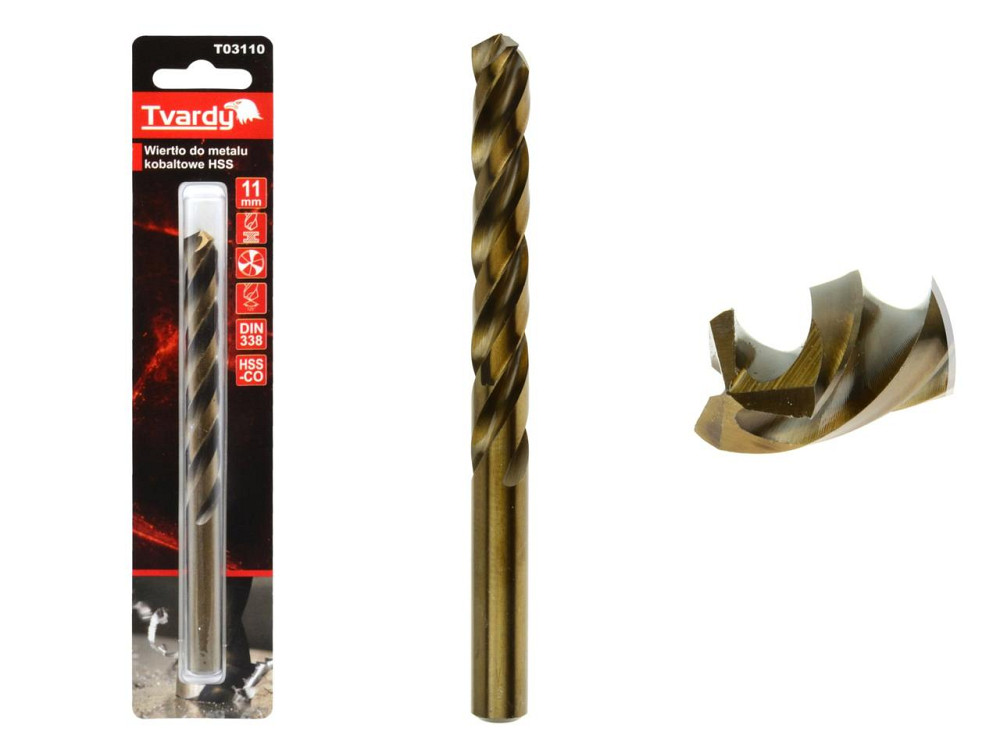 Свердло металу кобальтове "Tvardy" HSS-Co M35 (DIN338) діаметром  11,0мм Киев - изображение 1
