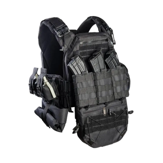 Комплект плитоноска с подсумками и напашником, быстрым сбросом (без плит) Черный Винница