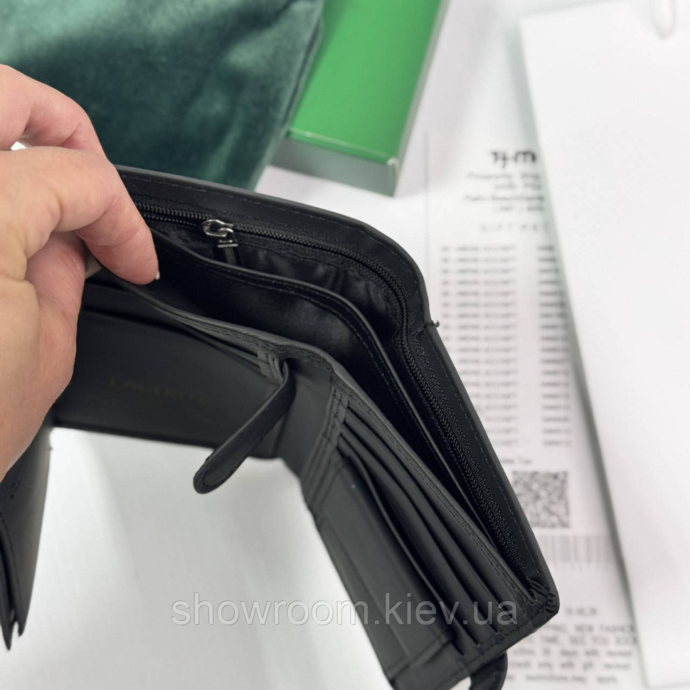 Мужское брендовое портмоне на застежке Lacoste (1721) Киев - изображение 7
