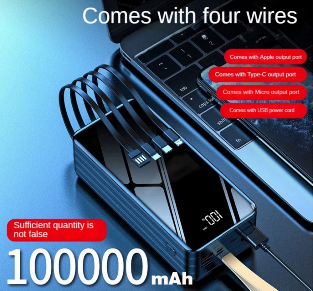 Павербанк Power bank 4 разъема I-Battery 100000 mAh 1,2кг. Киев - изображение 5