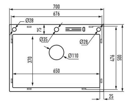 Мийка Mixxus MH7050-SK NANO-SILVER з нержавіючої сталі зі ступінчастою сушаркою та підставкою для ножів (3.0/0.8) Харків
