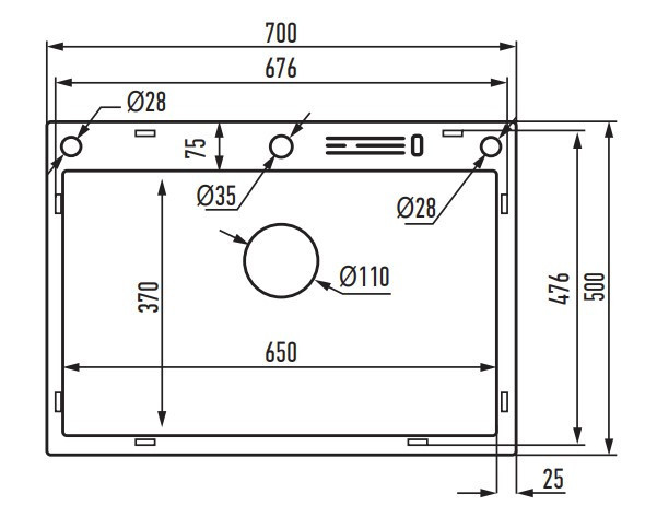 Мийка Mixxus MH7050-SK NANO-SILVER з нержавіючої сталі зі ступінчастою сушаркою та підставкою для ножів (3.0/0.8) Харків - фото 2