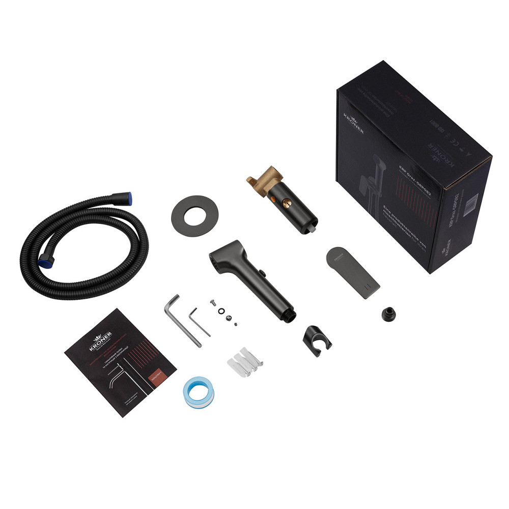 Набір для гігієнічного душу прихованого монтажу зі змішувачем Kroner KRP Graz — GRP082 Київ - фото 8