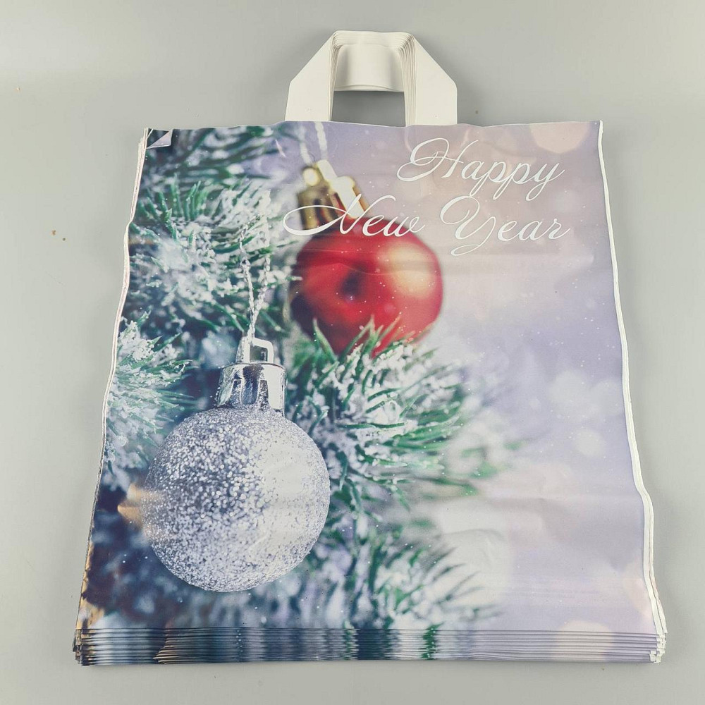 Пакет із петльовою ручкою спр п "БК НГ Срібло" (38х41) ДПА (50 шт.) Харків - фото 1