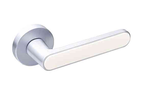 Ручки дверні Gavroche BARIUM  MSCB/Beige  італійський сатин з бежевою вставкою Київ