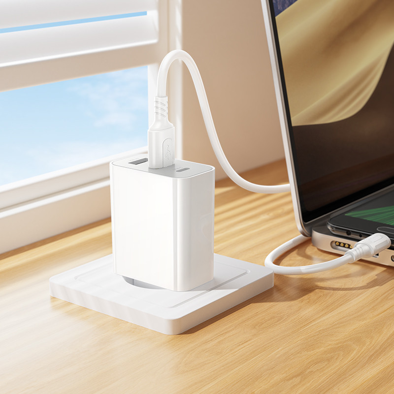 Мережевий зарядний пристрій з кабелем BOROFONE BA105A Stellar three-port charger set (Micro) (EU) White Одеса - фото 8