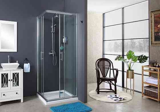 Скляна душова кабіна AVKO Glass RDR06, 190х90х90 Chrome перегородка для душу Київ