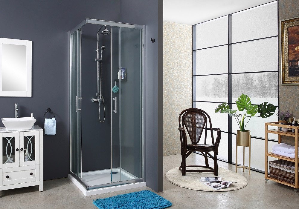 Скляна душова кабіна AVKO Glass RDR06, 190х90х90 Chrome перегородка для душу Київ - фото 6