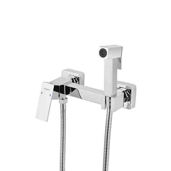 Смеситель с гигиеническим душем Kroner KRP Edelstahl Kubus - CHR052 Киев