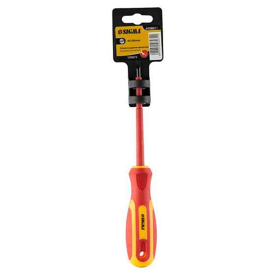 Sigma Отвертка диэлектрическая шлицевая SL4.0×100мм 1000В CrV SIGMA (4008031) Коломыя