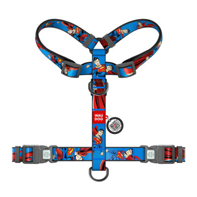 Шлея для собак WAUDOG Nylon H-подібна з QR-паспортом "Сила Супермена", пластиковий фастекс М (344-1079) Вінниця - фото 2
