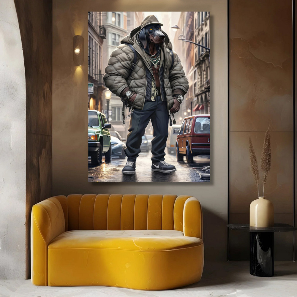 Картина Холсті в спортзал  Собака KLM_2 60х90 см Київ - фото 4