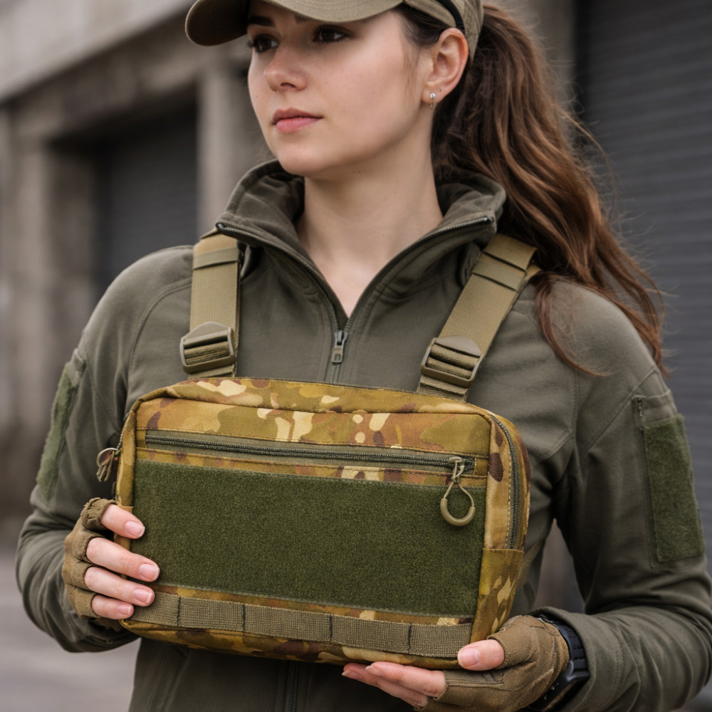 Чоловіча стьобана сумка через плече, Сумка у військовому стилі на плечі Чоловіча армійська DI-79 Львів - фото 6